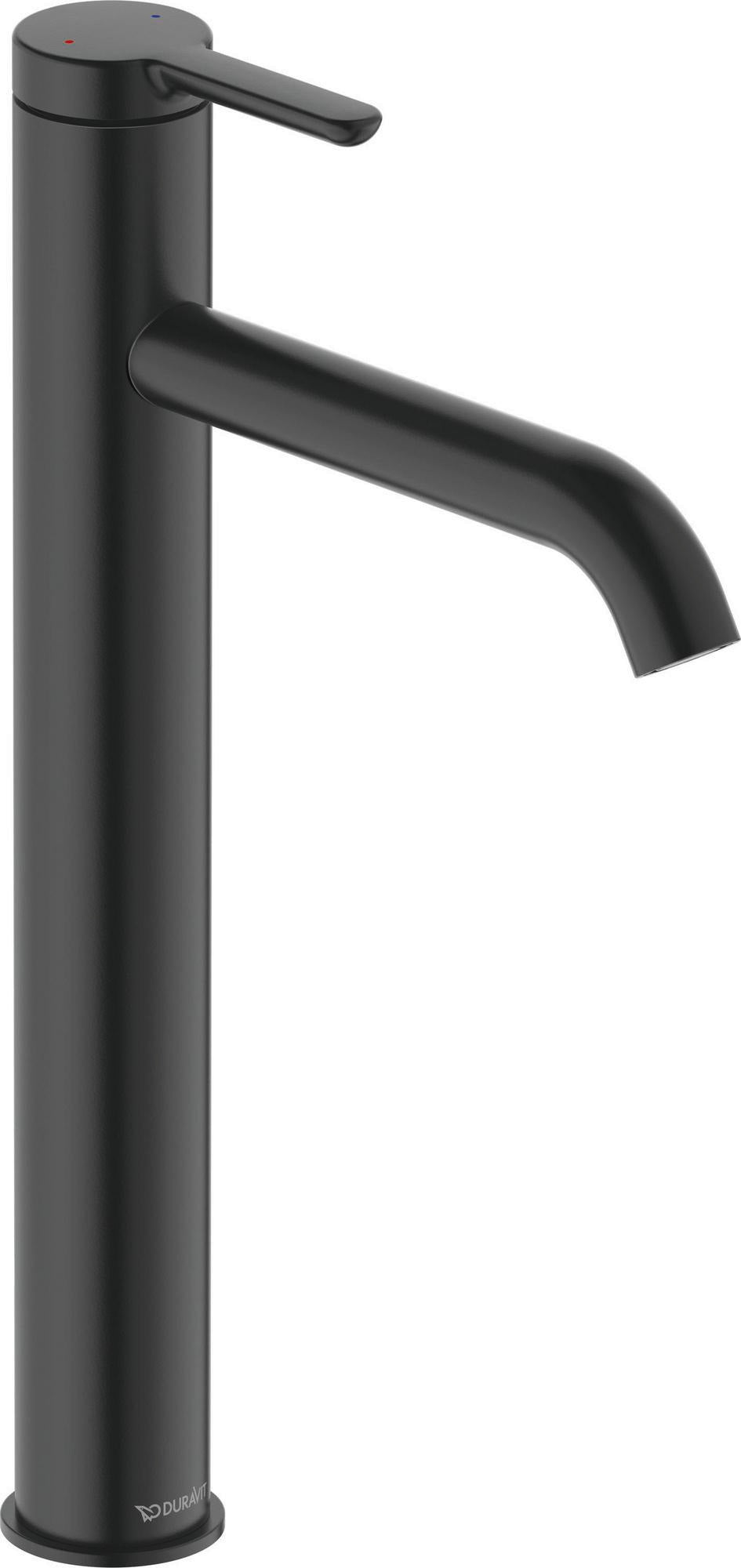 DURAVIT C.1 Einhebel-Waschtischmischer XL 166 mm Schwarz Matt ohne Zugstange