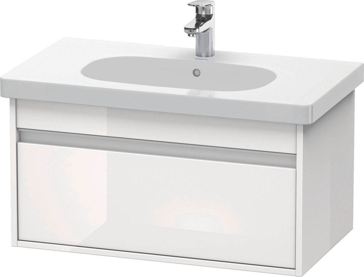 Duravit Ketho Waschtischunterbau 800 mm wandhängend, 1 Auszug, weiß matt – passend zu D-Code 034285