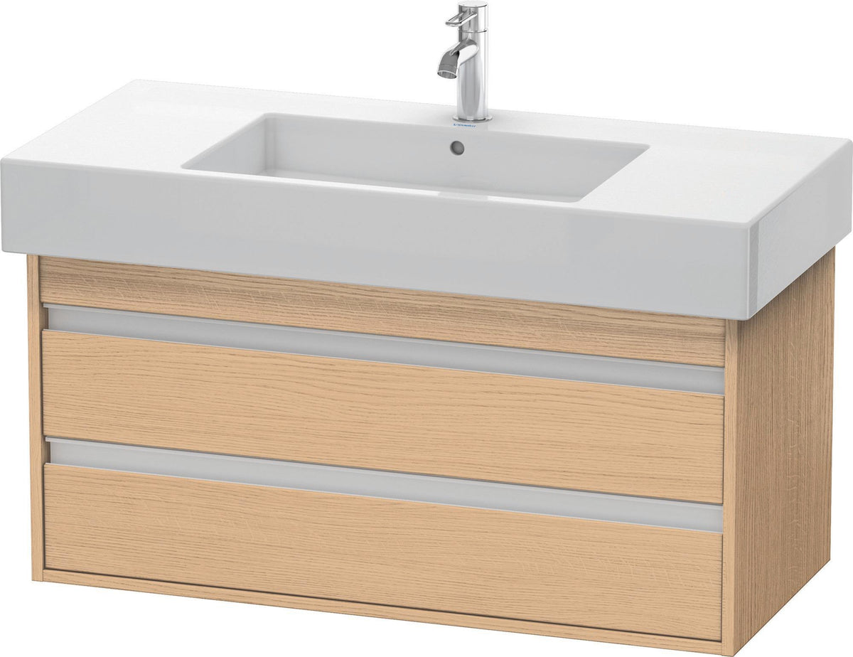 DURAVIT Ketho Waschtischunterbau 1000 mm wandhängend, 2 Schubkästen, basalt matt – mit Soft-Close