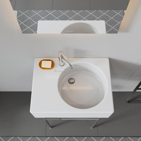 DURAVIT Design Classics Wandwaschtisch 615 mm, Becken links, mit Überlauf, weiß