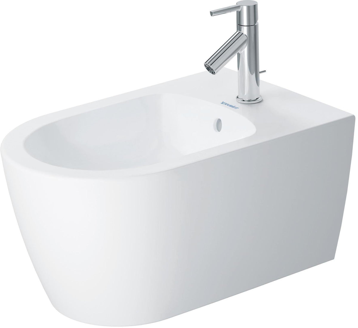 DURAVIT Wand-Bidet ME by Starck 570 mm weiß seidenmatt mit Überlauf und 1 Hahnloch