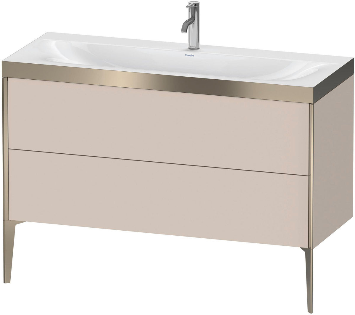 DURAVIT XViu c-bonded Waschtischset 1200 mm mit 2 Auszügen, bodenstehend, Tip-on Technik