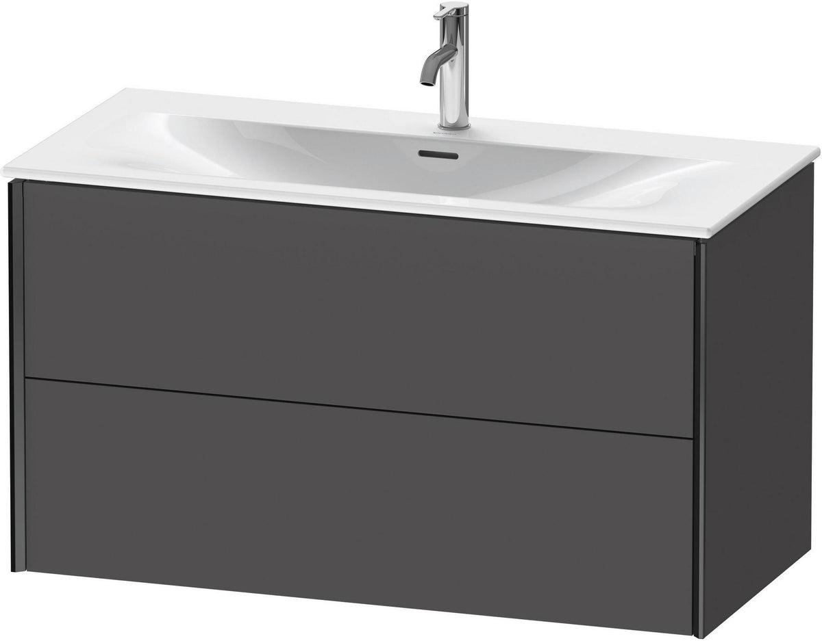 DURAVIT XViu Waschtischunterbau wandhängend 1010 mm, 2 Schubkästen, weiß matt – mit Tip-On-Technik