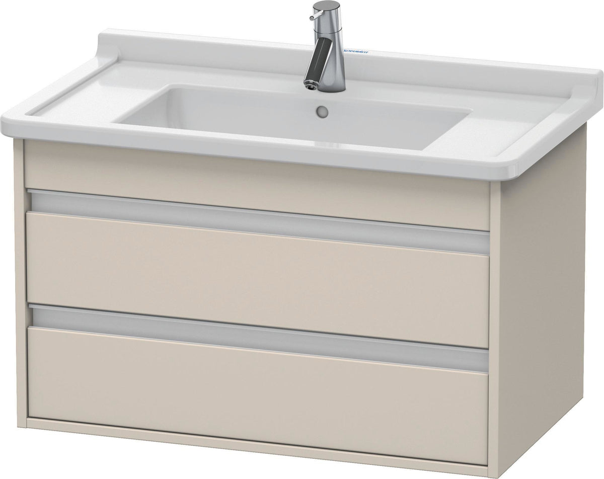Duravit Ketho Waschtischunterbau wandhängend 800 mm basalt matt mit 2 Schubkästen