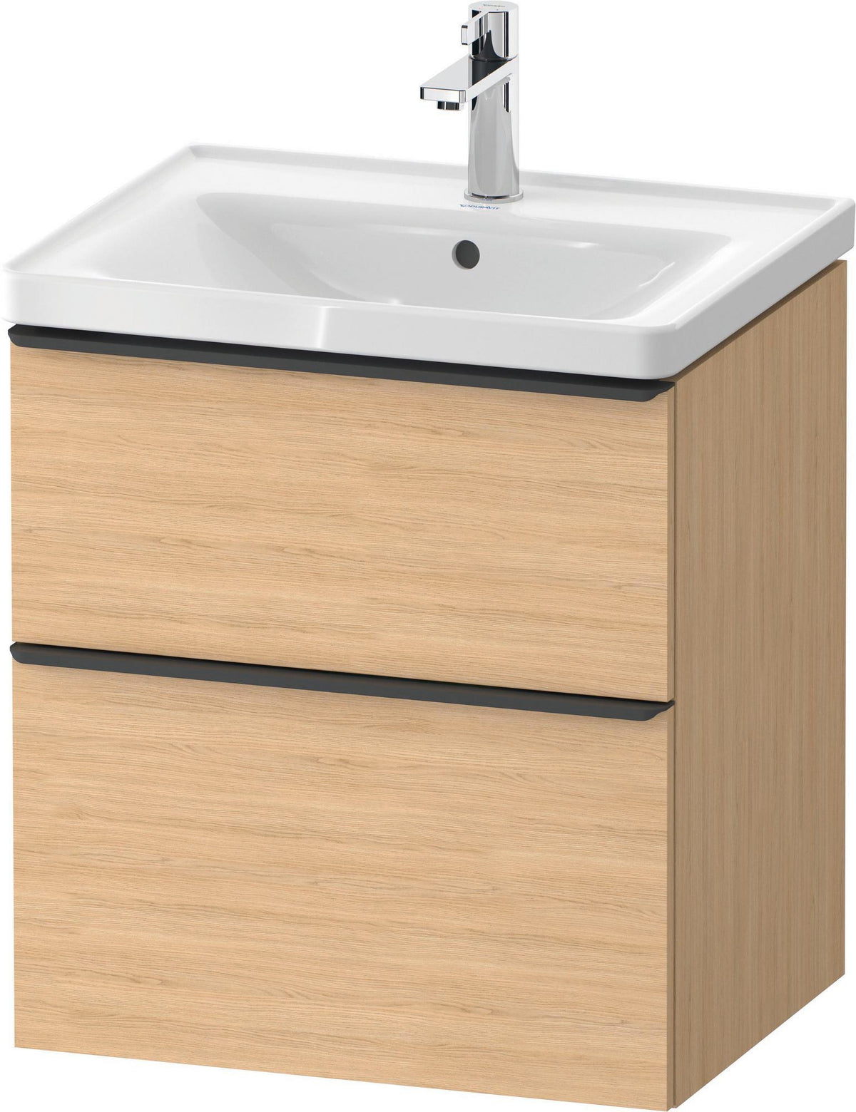 Duravit D-Neo Waschtischunterbau 584 mm betongrau matt mit Auszug und Schubkasten