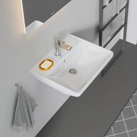Duravit D-Neo Waschtisch 550 mm weiß mit Überlauf und WonderGliss