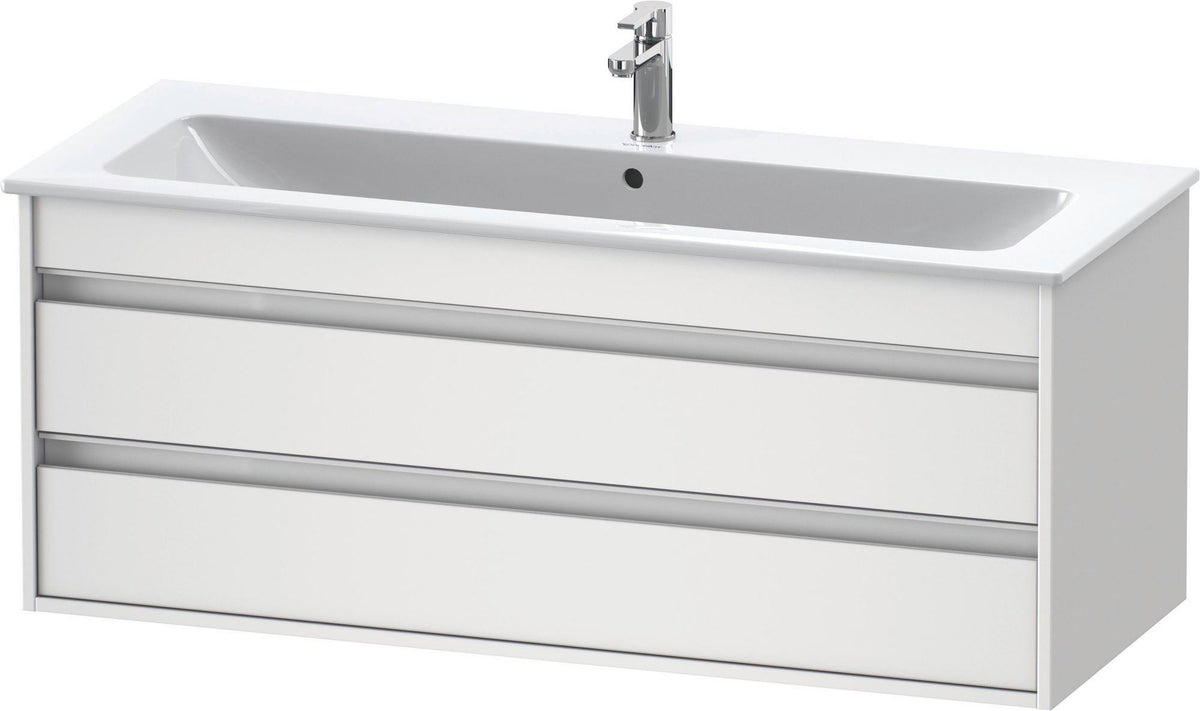 DURAVIT Ketho Waschtischunterbau 1200 mm betongrau matt mit 2 Schubkästen und Soft-Close