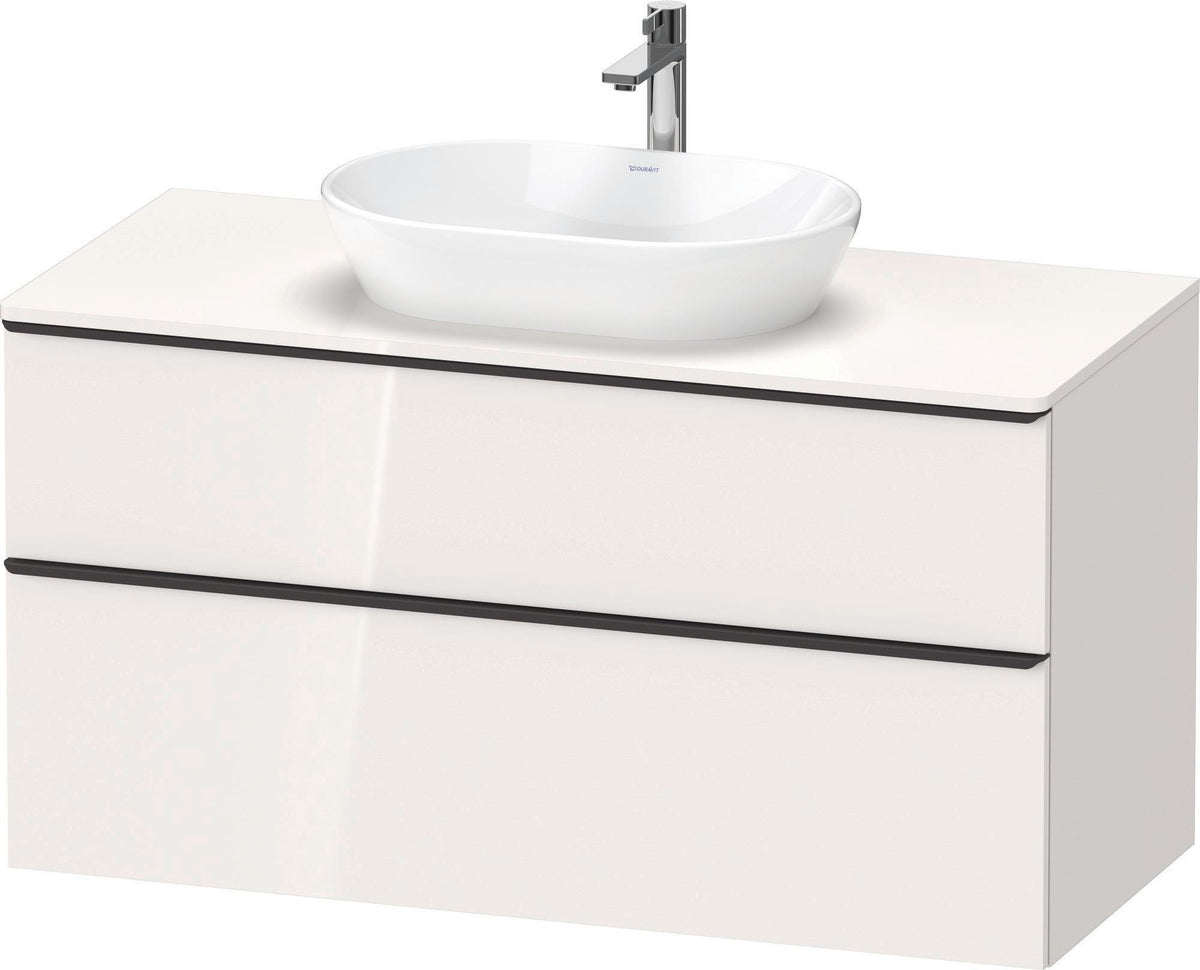 DURAVIT D-Neo Konsolenwaschtischunterbau 1200 mm Eiche Schwarz Matt mit Bronze Griff