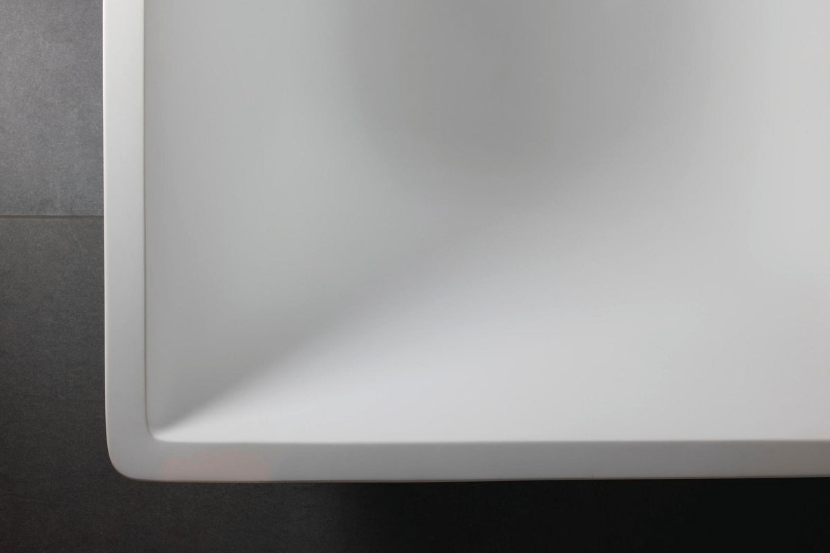 DURAVIT DuraSquare Einbau-Badewanne 1800x800 mm Weiß Matt mit Fußgestell und 2 Rückenschrägen