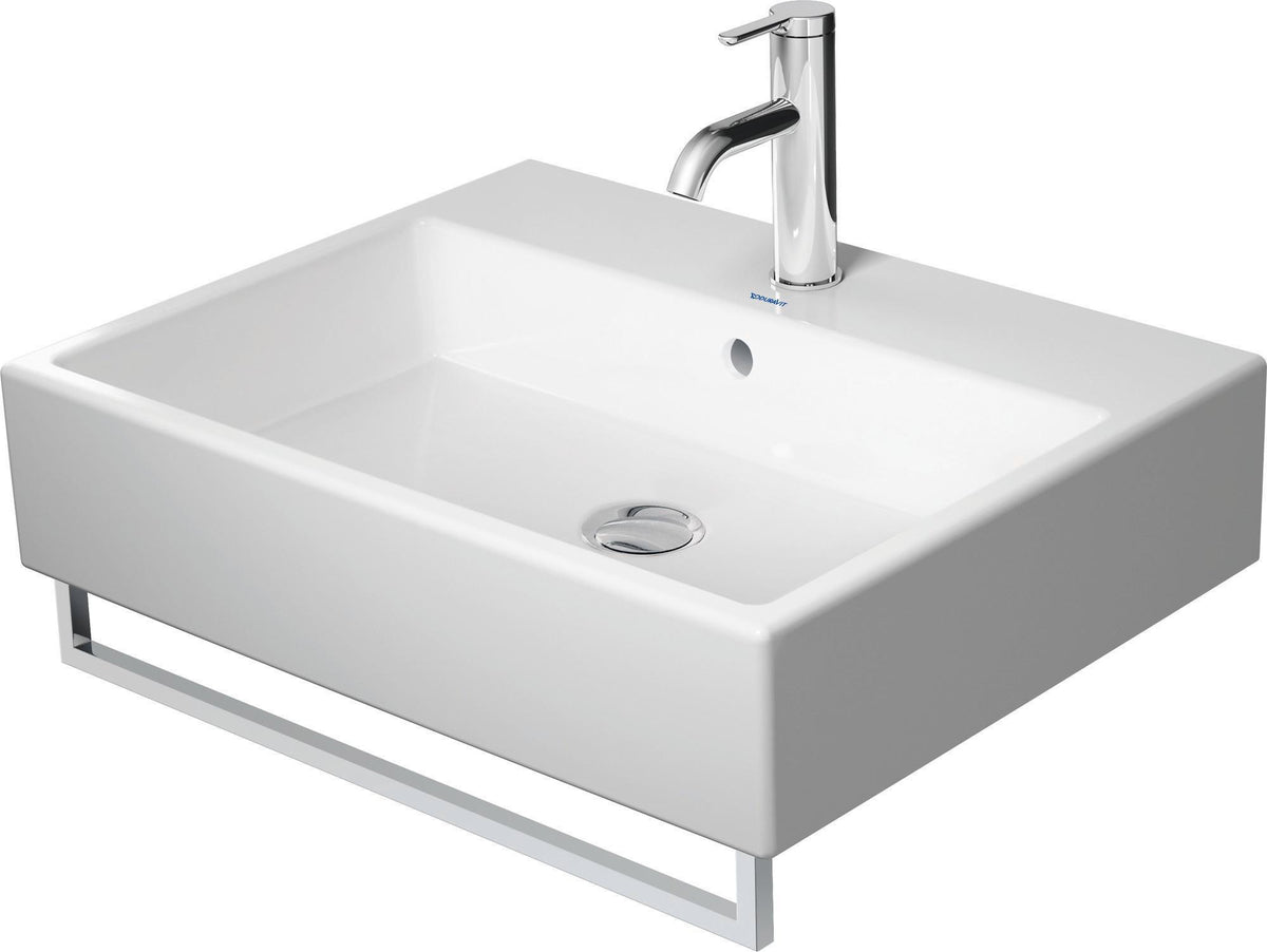 DURAVIT Waschtisch Vero Air 600 mm mit Überlauf, 1 Hahnloch, weiß – Wandmontage