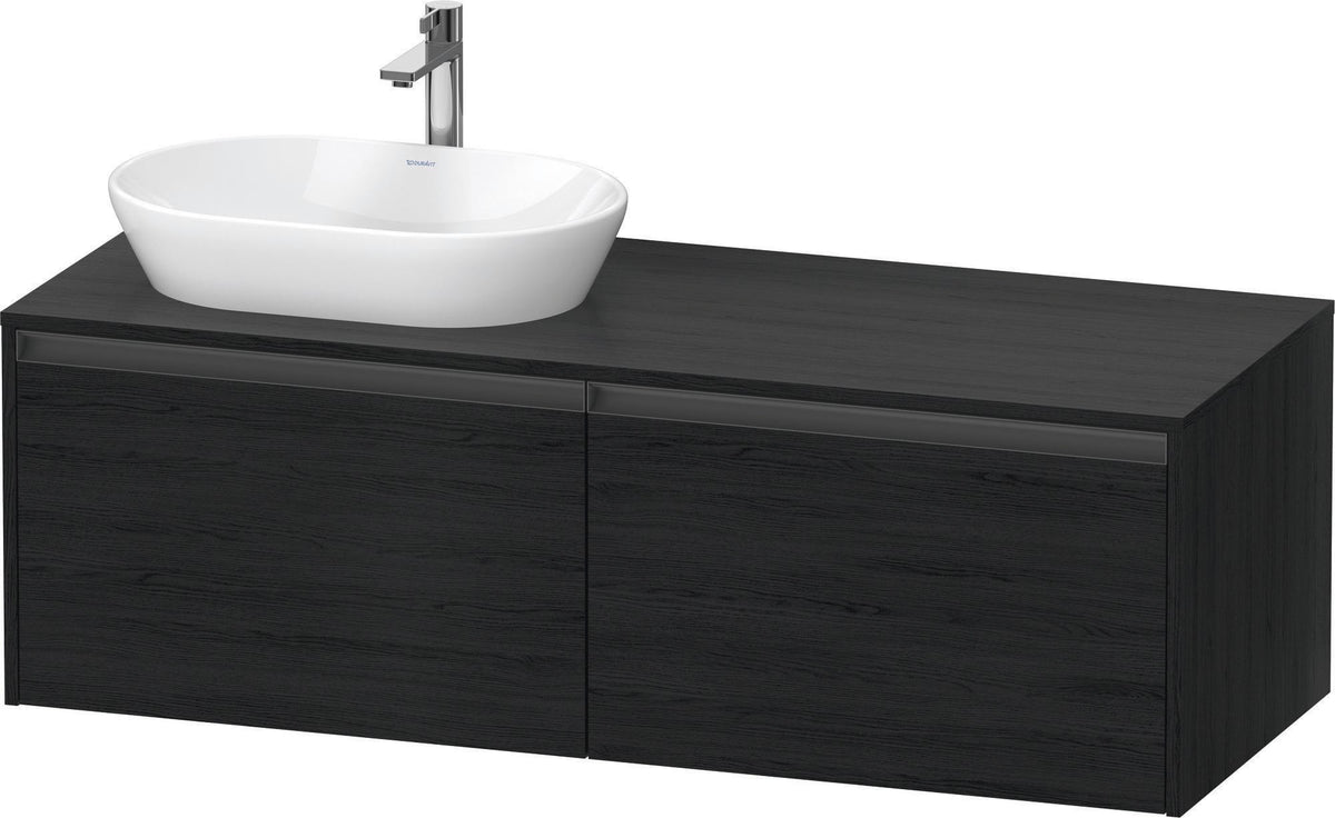 Duravit Ketho.2 Konsolen-Waschtischunterbau 1400 mm Betongrau Matt mit 2 Auszügen