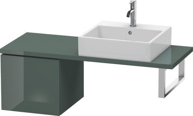 Duravit L-Cube Konsolenunterschrank 420 mm flannel grey hochglanz mit Tip-on-Technik