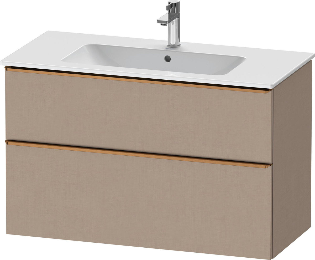 DURAVIT D-Neo Waschtischunterbau 1010 mm Eiche Schwarz mit Bronze Griff