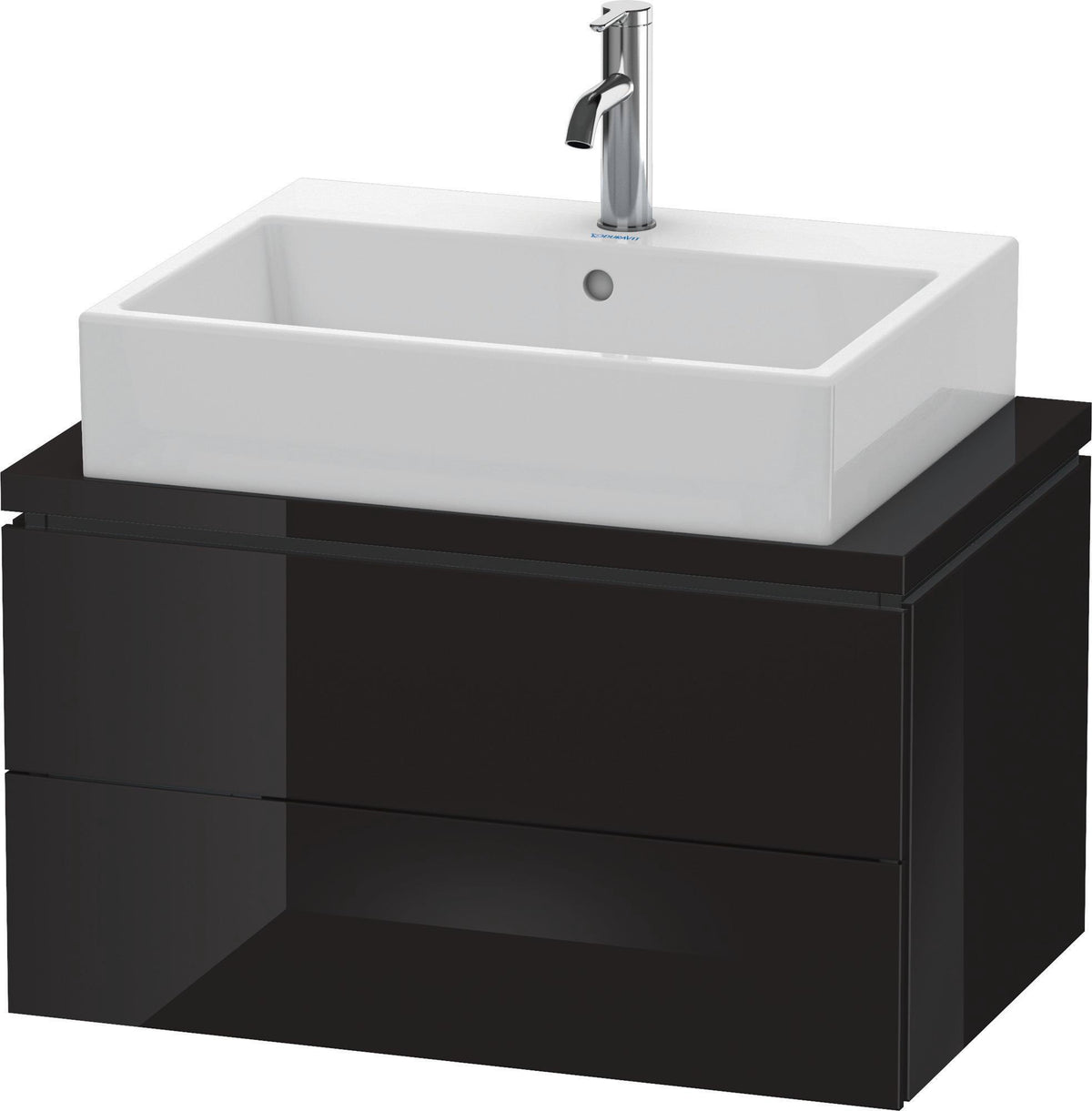 Duravit L-Cube Konsolenwaschtischunterbau 720 mm betongrau matt mit 2 Schubkästen und Tip-On-Technik