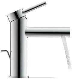 Duravit Circle Einhebel-Waschtischmischer mit Zugstange, Chrom – 117 mm Ausladung