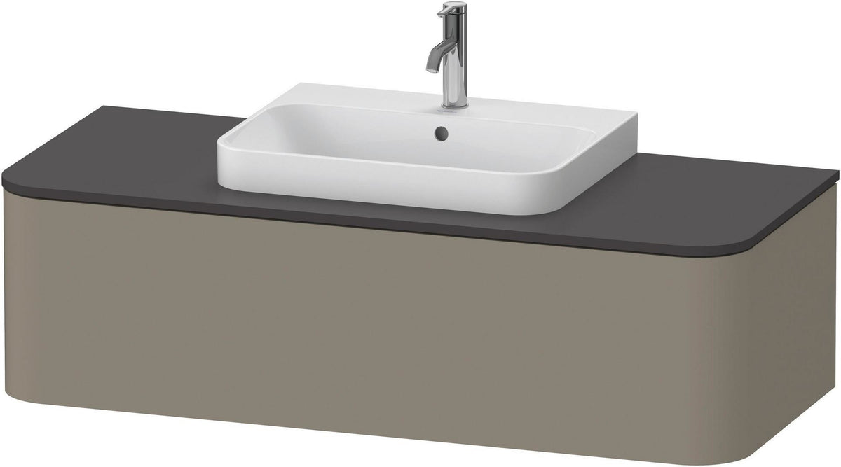 DURAVIT Happy D.2 Konsolenwaschtischunterbau 1300 mm taupe supermatt mit Tip-On-Technik & LED