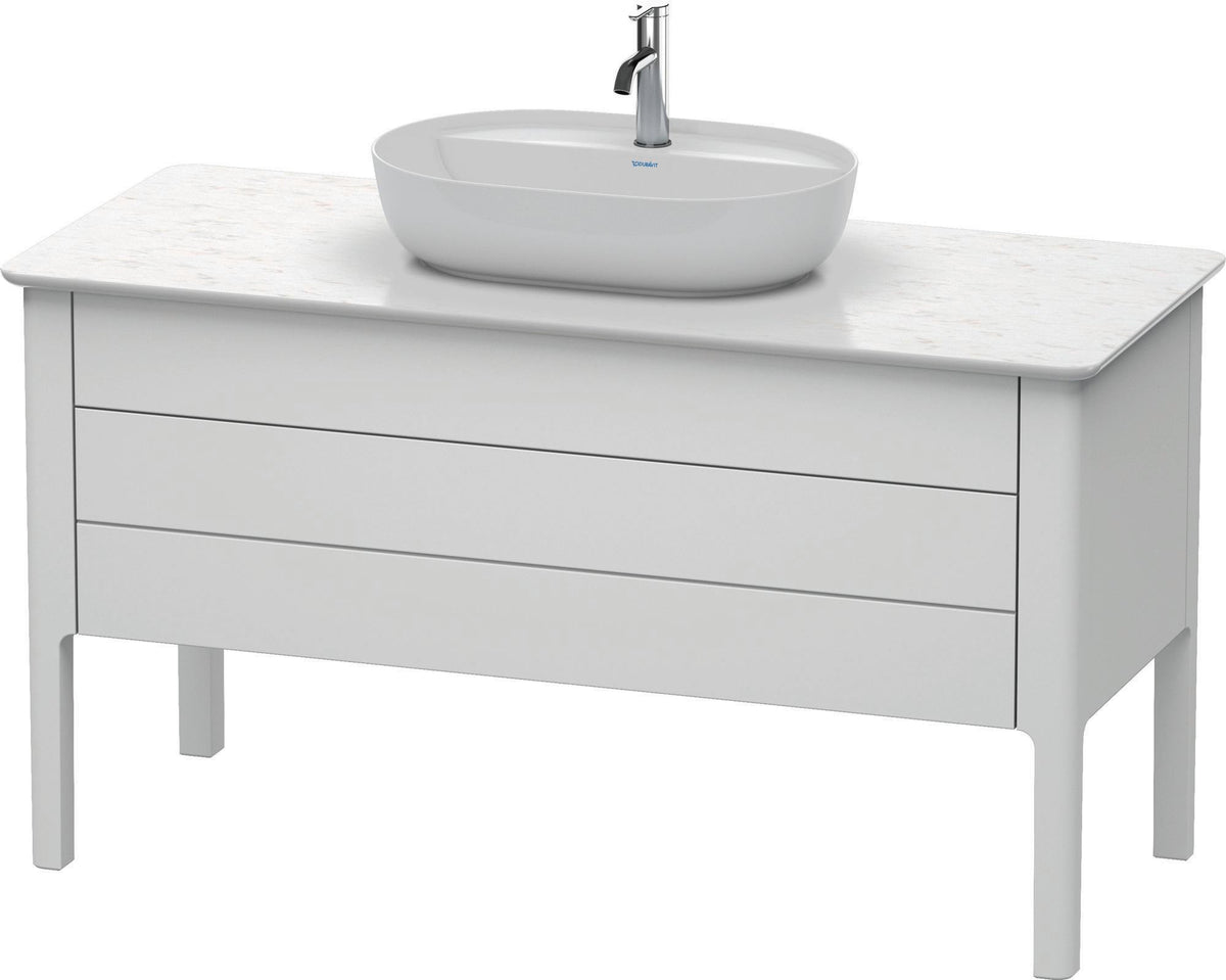 Duravit Luv Waschtischunterbau bodenstehend 1338 mm Weiß Seidenmatt mit Tip-On-Technik