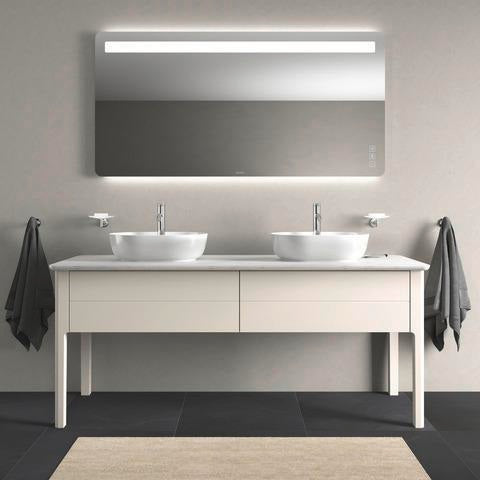 DURAVIT Luv Waschtischunterbau bodenstehend 1733 mm, 2 Auszüge, Weiß Seidenmatt, Tip-On