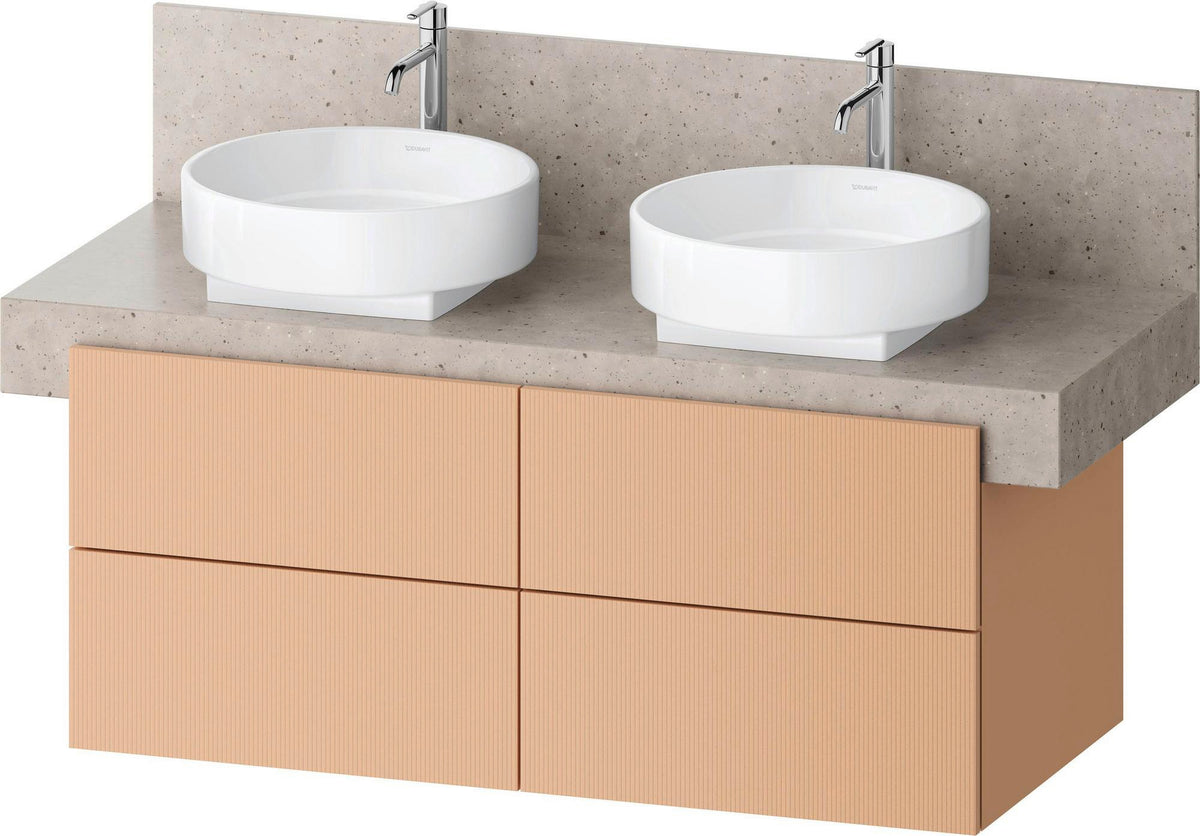 DURAVIT Balcoon Konsolenwaschtischunterbau 1200 mm mit 4 Schubkästen, Tip-on & Soft-Close, Eiche Elfenbein