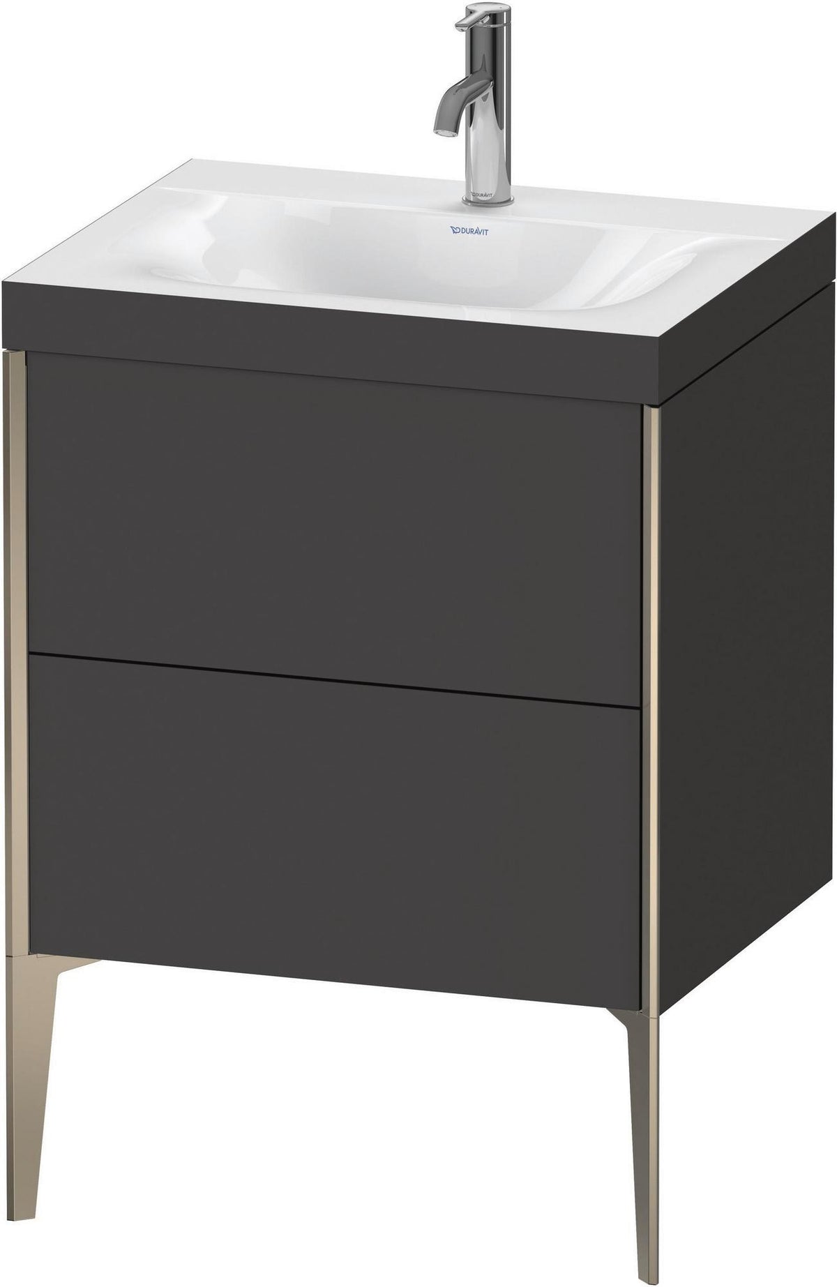 DURAVIT XViu c-bonded Waschtischunterbauset 610x600x480 mm mit 2 Auszügen und Tip-on-Technik