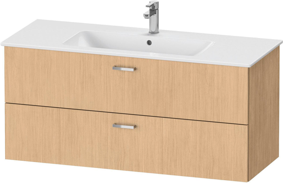 Duravit XBase Waschtischunterbau wandhängend 600 mm, 2 Schubkästen, weiß matt, Soft-Close