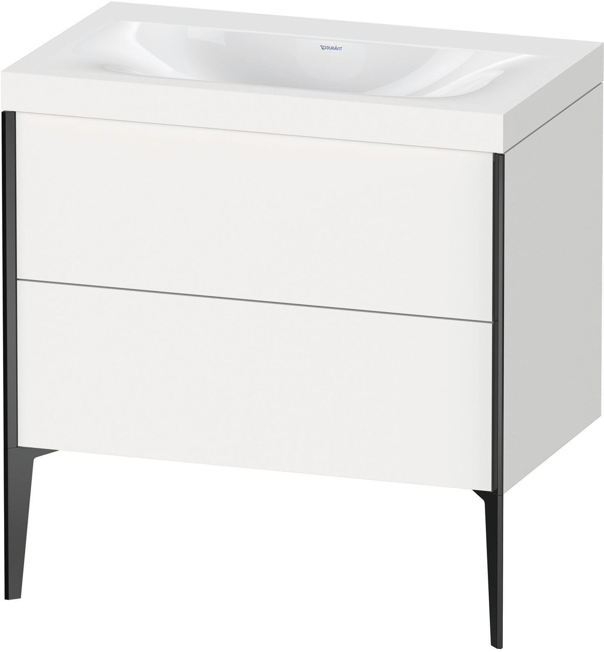 DURAVIT XViu c-bonded Waschtischset 800 mm mit 2 Auszügen, bodenstehend, Soft-Close