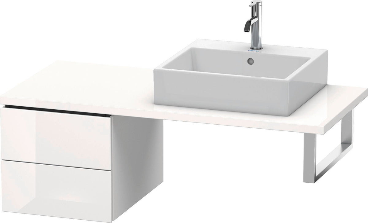 Duravit L-Cube Unterschrank für Konsole 420 mm, 2 Schubkästen, Weiß Matt