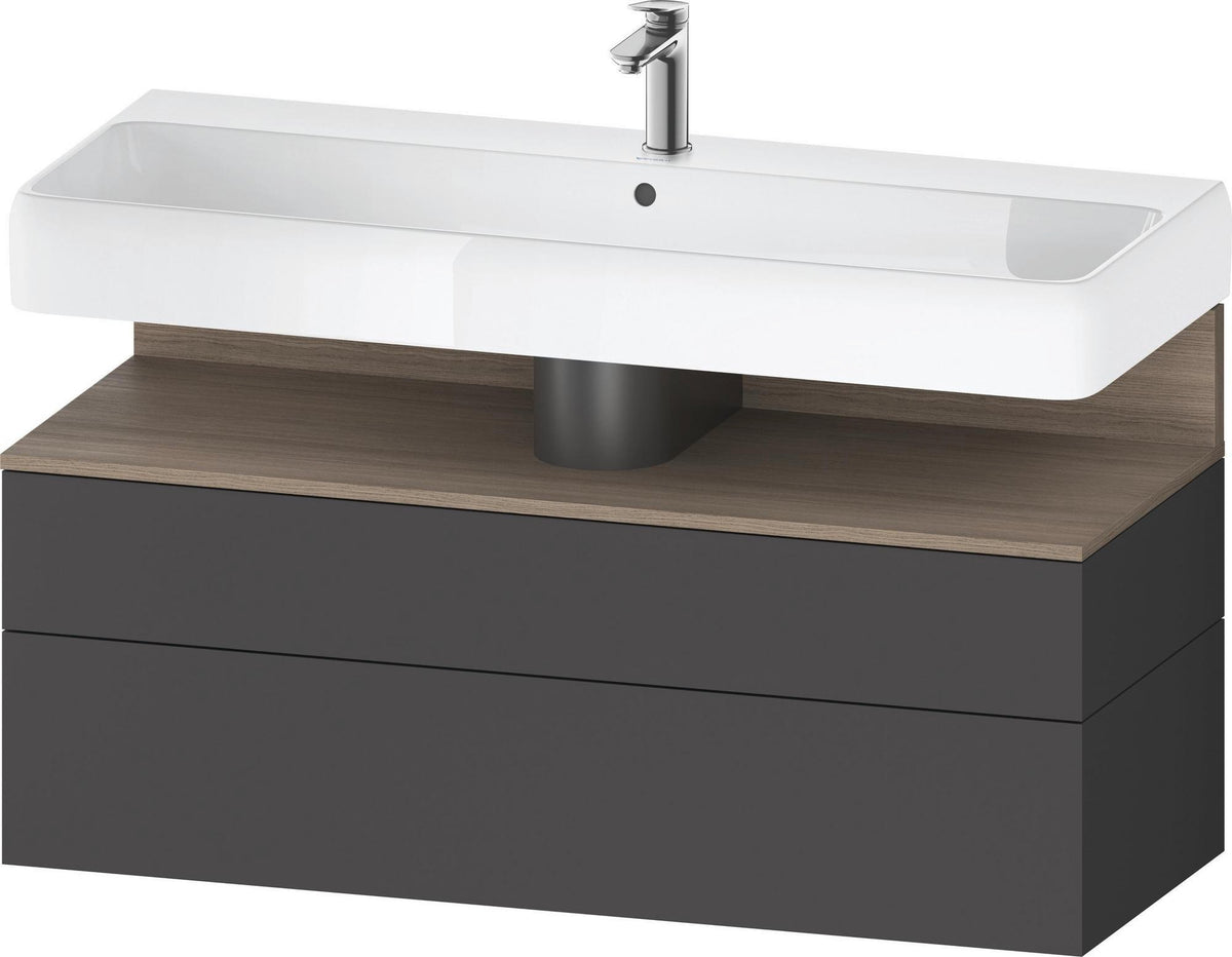 Duravit Qatego Waschtischunterbau 1190 mm Weiß Hochglanz mit Tip-On-Technik