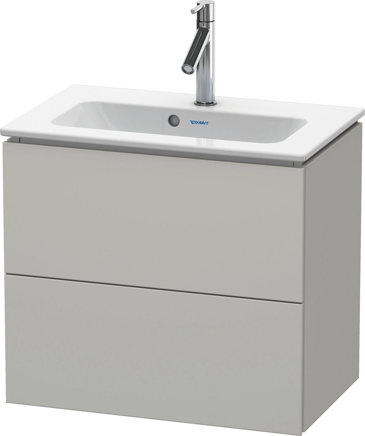 Duravit L-Cube Waschtischunterbau 620 mm Weiß Matt mit 2 Schubkästen und Tip-On Technik