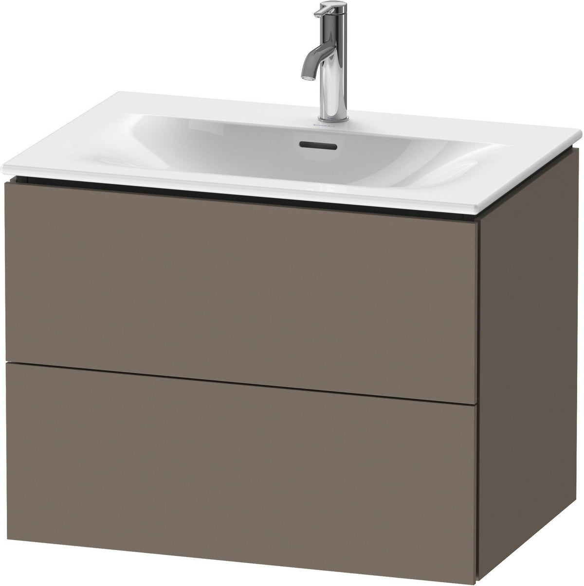 DURAVIT L-Cube Waschtischunterbau wandhängend 720 mm weiß matt mit 2 Schubkästen und Tip-On-Technik
