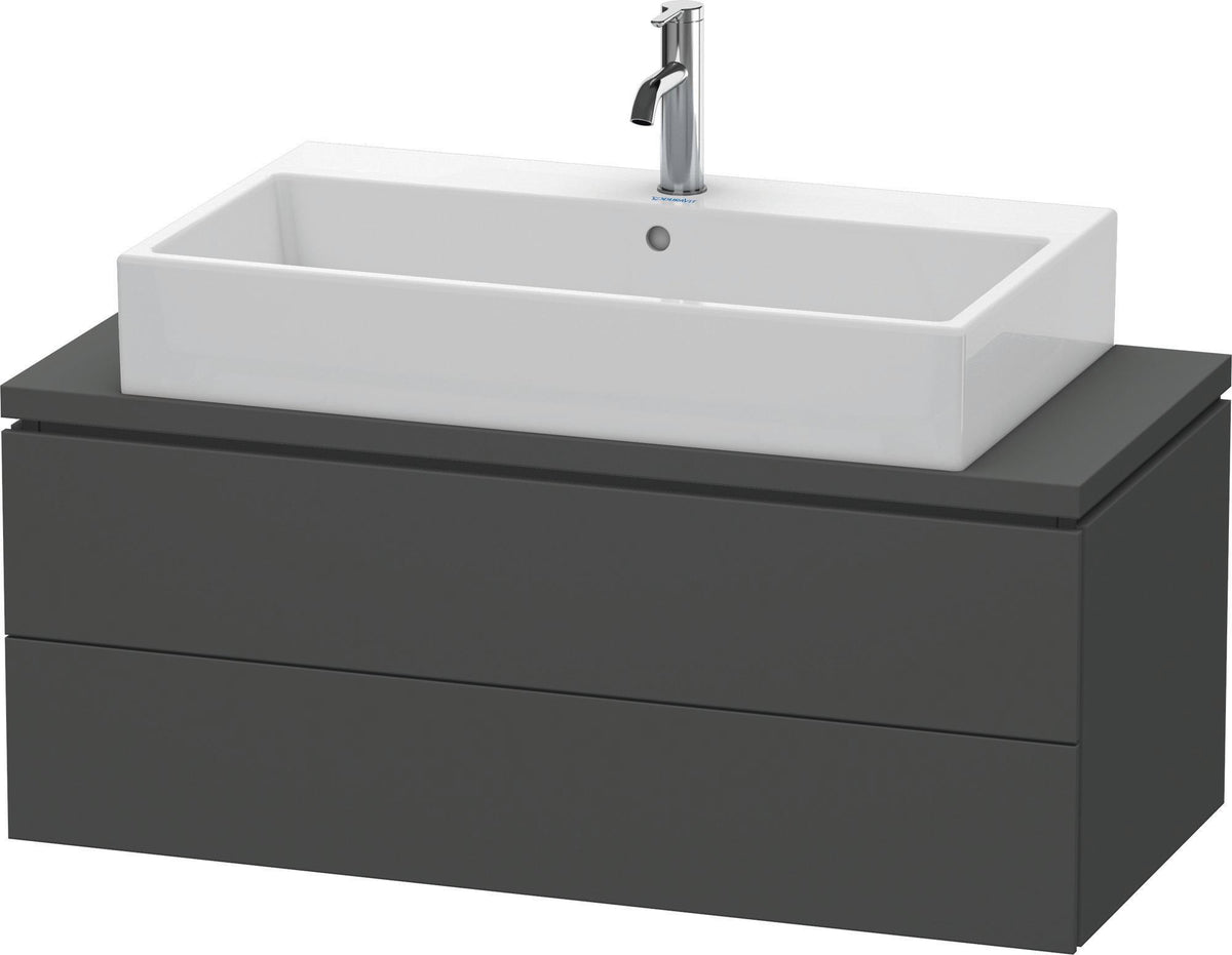 DURAVIT L-Cube Konsolenwaschtischunterbau 1020 mm betongrau matt, 2 Schubkästen, Tip-On