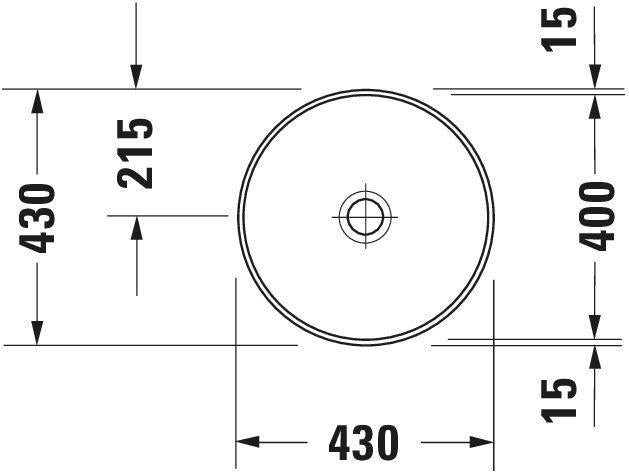 DURAVIT Einbauwaschtisch Architec 400 mm weiß ohne Überlauf für Unterbaumontage