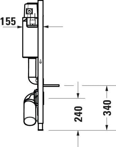 DURAVIT DuraSystem WC-Element Basic 99 cm – Vorwandinstallation mit Dual Flush