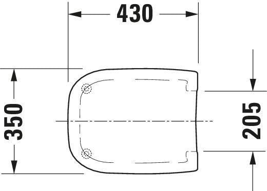 DURAVIT WC-Sitz D-Code Compact ohne SoftClose, Edelstahl-Scharniere, weiß