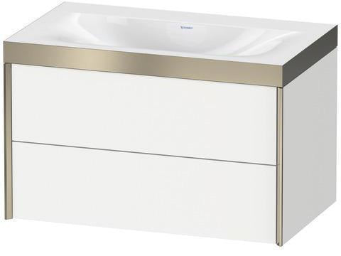 Duravit Möbelwaschtischset XVIU 800x480mm Chaos mit Unterbau wandhängend und Keramikwaschtisch Viu