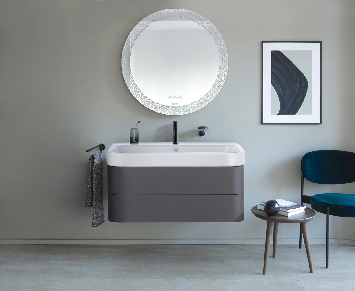 Duravit C.1 Einhebel-Waschtischmischer M mit Zugstange, Schwarz Matt