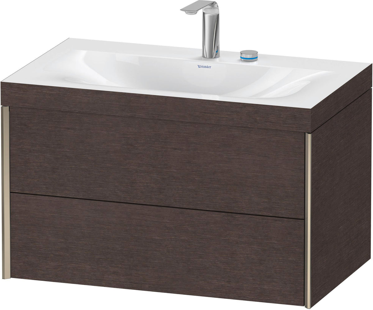 DURAVIT XViu c-bonded Waschtischset 800 mm wandhängend mit 2 Schubkästen und Tip-on-Technik