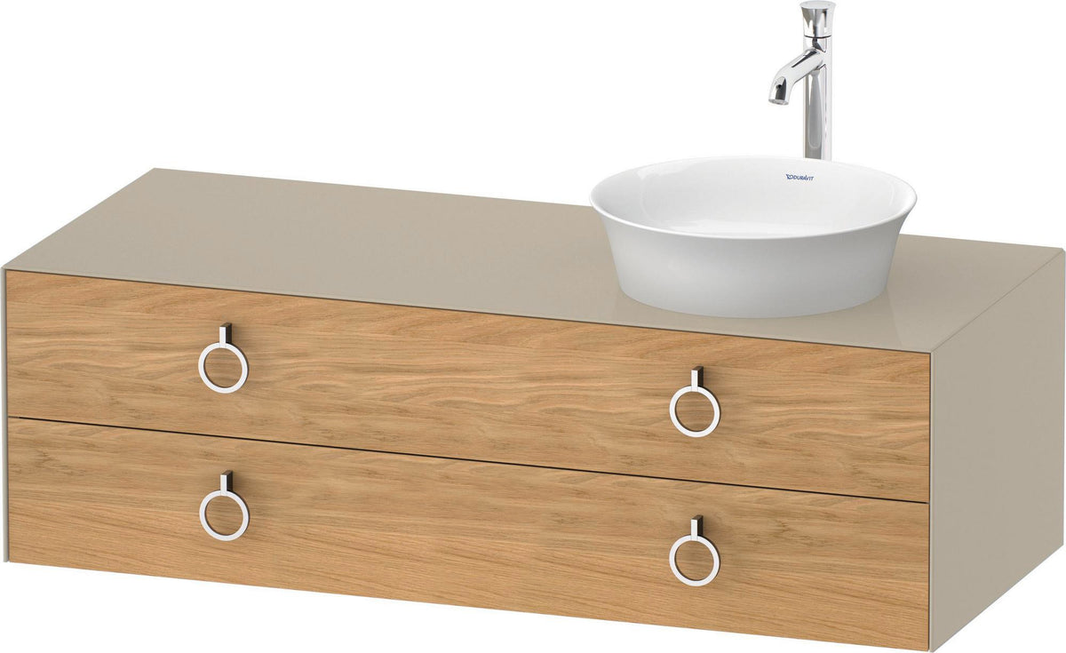 Duravit White Tulip Waschtischunterbau 1300 mm mit 2 Schubkästen und Innenbeleuchtung