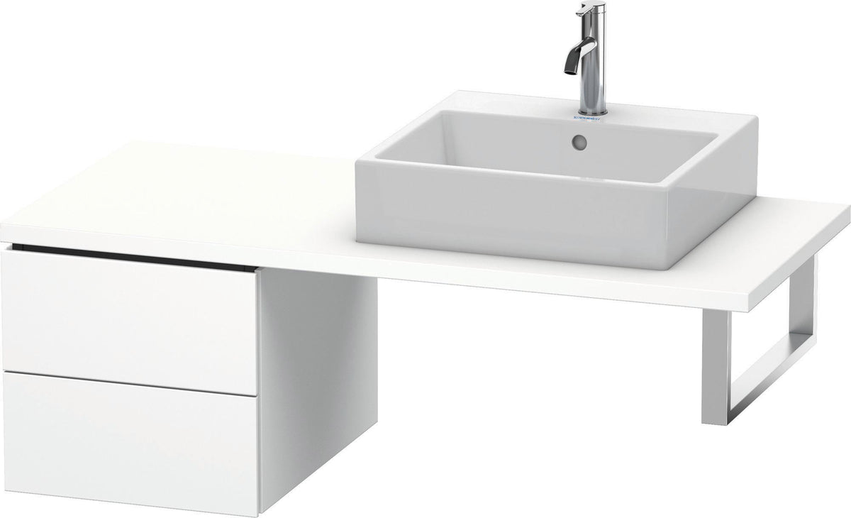 Duravit L-Cube Unterschrank für Konsole 420 mm, 2 Schubkästen, Weiß Matt