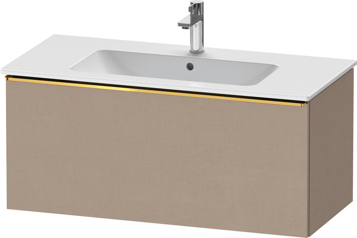 Duravit D-Neo Waschtischunterbau 1010 mm, 1 Auszug, Weiß Matt, Griff Bronze Gebürstet, Wandhängend