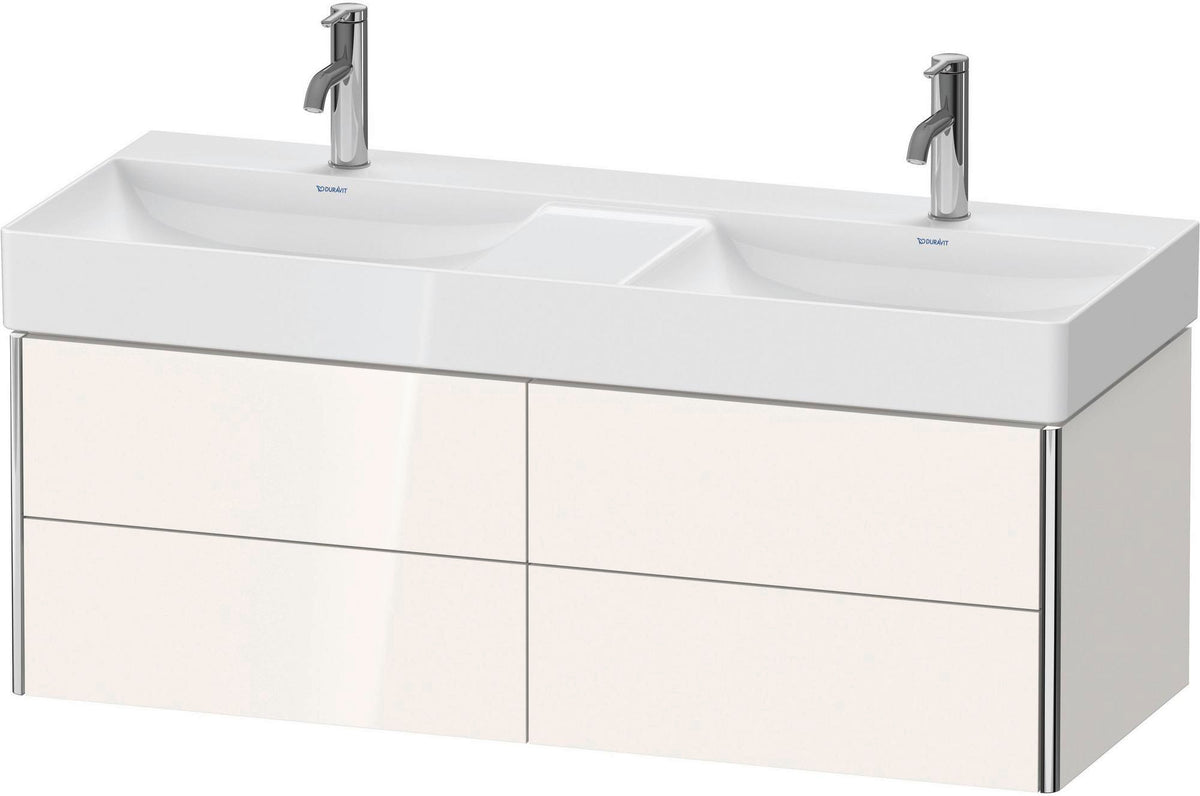 DURAVIT XSquare Waschtischunterbau wandhängend 1184 mm, 4 Schubkästen, weiß matt – Tip-On & Soft-Close