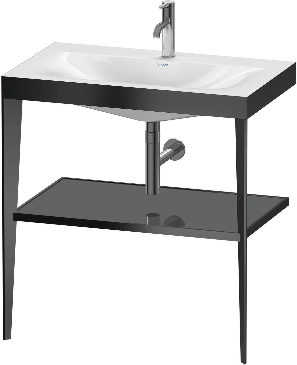 DURAVIT XViu c-bonded Waschtisch-Set mit Metallkonsole, 800 mm, apricot pearl hochglanz