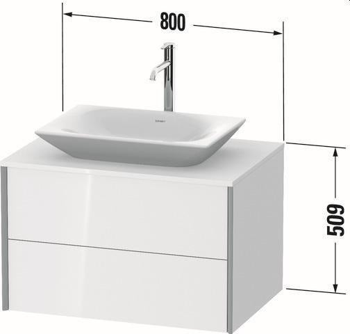 Duravit Waschtischunterbau XVIU 800x550mm Champagner Matt mit Konsolenplatte