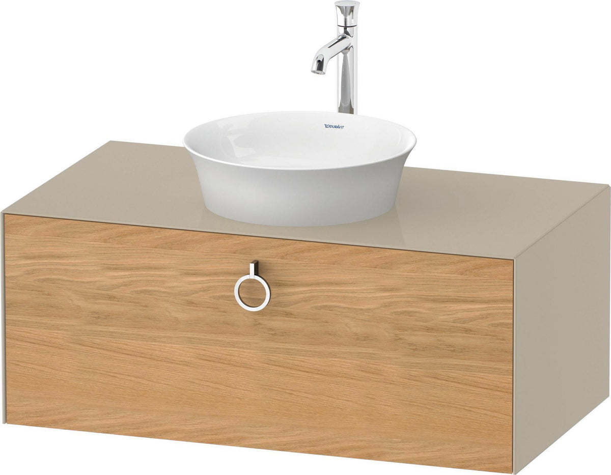 Duravit White Tulip Waschtischunterbau 1000 mm, 1 Auszug, Wandmontage, Nussbaum/Taupe