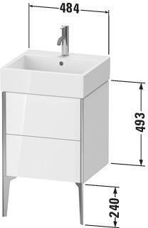 Duravit Waschtischunterbau XVIU 493x484x454mm Prof. Champ matt weiß matt