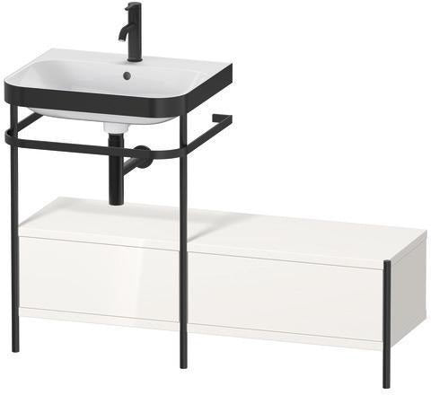 Duravit Waschtischset Happy D.2 Plus 1200x490mm Taupe Supermatt mit Hahnloch und Handtuchhalter