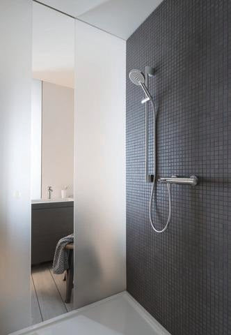 DURAVIT Handbrause MinusFlow 3-Jet D120 Rain/Pulse/Mono, Schwarz Matt – 120 mm Duschkopf mit Antikalk