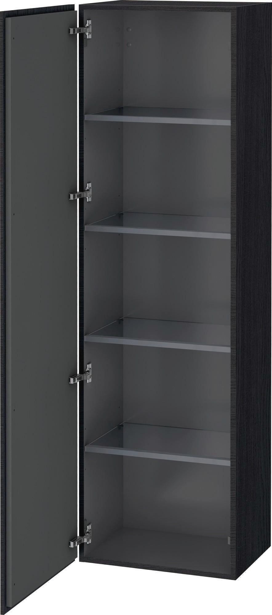 Duravit Hochschrank L-Cube 363x500x1760mm 1 Tür, Anschlag links, Eiche Schwarz