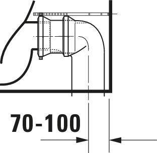 Duravit No.1 Stand-WC Kombi, spülrandlos, HygieneGlaze, 650 mm, weiß