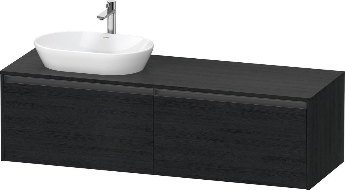DURAVIT Ketho.2 Waschtischunterbau 1600 mm betongrau matt mit 2 Auszügen